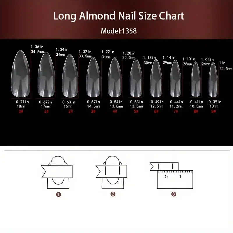 24Pcs Glossy Long Almond Hallo - Nail Art Vampire review and price
